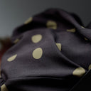Robe Edmée — Viscose noire à pois mordorés - Quintessence