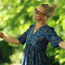 Robe Édonie — Coton bleu de serre - Quintessence