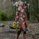 Robe Edonie coupe midi - Satin de coton Pavot Ocre - Quintessence