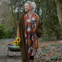 Robe Edonie coupe midi - Satin de coton Pavot Ocre - Quintessence