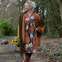 Robe Edonie coupe midi - Satin de coton Pavot Ocre - Quintessence