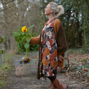 Robe Edonie coupe midi - Satin de coton Pavot Ocre - Quintessence