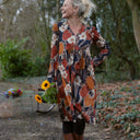 Robe Edonie coupe midi - Satin de coton Pavot Ocre - Quintessence