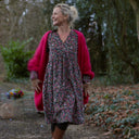 Robe Edonie coupe midi - Velours milleraies champêtre - Quintessence