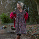 Robe Edonie coupe midi - Velours milleraies champêtre - Quintessence