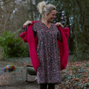 Robe Edonie coupe midi - Velours milleraies champêtre - Quintessence