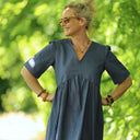 Robe Édonie — Lin bleu jean - Quintessence