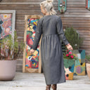 Robe Edonie manches longues - jean noir - Quintessence