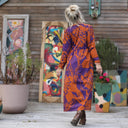 Robe Edonie manches longues - satin de coton Prunelle d’Ambre - Quintessence