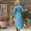 Robe Edonie manches longues - sergé de coton navy - Quintessence