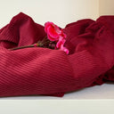 Robe Edonie manches longues - Velours côtelé framboise - Quintessence