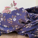 Robe Edonie manches longues - Velours milleraies Éclats de myosotis - Quintessence