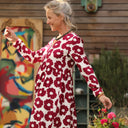 Robe Edonie manches longues - Viscose Fleur Grenade - Quintessence