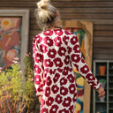 Robe Edonie manches longues - Viscose Fleur Grenade - Quintessence