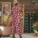 Robe Edonie manches longues - Viscose Fleur Grenade - Quintessence