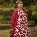 Robe Edonie manches longues - Viscose Fleur Grenade - Quintessence