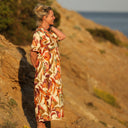 Robe Edonie - satin de coton brume rosée - Quintessence