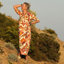 Robe Edonie - satin de coton brume rosée - Quintessence