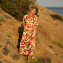 Robe Edonie - satin de coton brume rosée - Quintessence