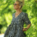 Robe Édonie — Viscose herbier bleu nuit - Quintessence
