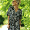 Robe Édonie — Viscose herbier bleu nuit - Quintessence