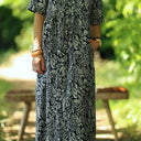 Robe Édonie — Viscose herbier bleu nuit - Quintessence