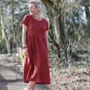 Robe Elsie - armuré/double gaze de coton Terre de Sienne - Quintessence