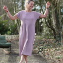 Robe Elsie - double gaze de coton plumetis bois de rose - Quintessence