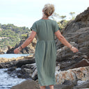 Robe Elsie en viscose/lin eucalyptus - Quintessence