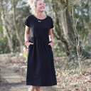 Robe Elsie - viscose/lin noir - Quintessence