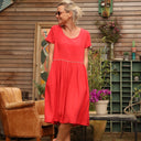 Robe Emmy en viscose rouge - Quintessence