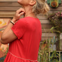 Robe Emmy en viscose rouge - Quintessence