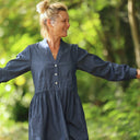 Robe Guillemette — Jean de coton bleu - Quintessence