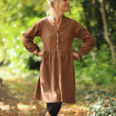 Robe Guillemette — Sergé de coton Cappuccino - Quintessence