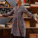 Robe Guillemette — Velours milleraies Champêtre - Quintessence
