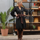 Robe Guillemette — Viscose et lin noir - Quintessence