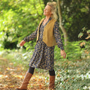 Robe Guillemette — Viscose imprimée Jardin d’Ocre - Quintessence