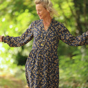 Robe Guillemette — Viscose imprimée Jardin d’Ocre - Quintessence