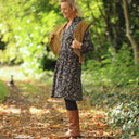 Robe Guillemette — Viscose imprimée Jardin d’Ocre - Quintessence