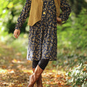 Robe Guillemette — Viscose imprimée Jardin d’Ocre - Quintessence