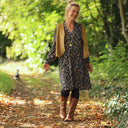 Robe Guillemette — Viscose imprimée Jardin d’Ocre - Quintessence