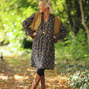 Robe Guillemette — Viscose imprimée Jardin d’Ocre - Quintessence
