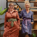 Robe Guillemette — Viscose imprimée Jardin ultraviolet - Quintessence