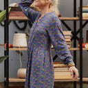 Robe Guillemette — Viscose imprimée Jardin ultraviolet - Quintessence