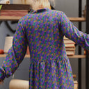 Robe Guillemette — Viscose imprimée Jardin ultraviolet - Quintessence