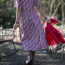 Robe Gwenaëlle - Coton fleuri Jardin Framboise - Quintessence