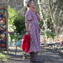 Robe Gwenaëlle - Coton fleuri Jardin Framboise - Quintessence