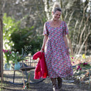 Robe Gwenaëlle - Coton fleuri Jardin Framboise - Quintessence