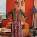 Robe Gwenaëlle - Coton Floraison améthyste - Quintessence