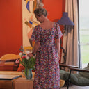 Robe Gwenaëlle - Coton Floraison améthyste - Quintessence